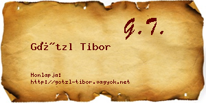 Götzl Tibor névjegykártya